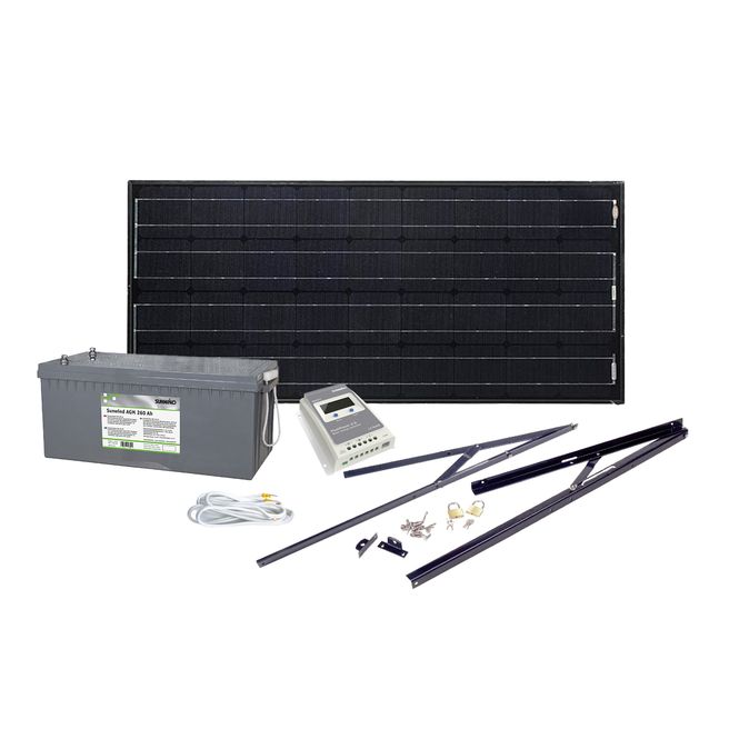 Hovedbilde Solcelleanlegg 12V, 100 watt, AGM 260At, ...