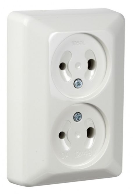 Hovedbilde Stikkontakt dobbel 12 volt, 2pk