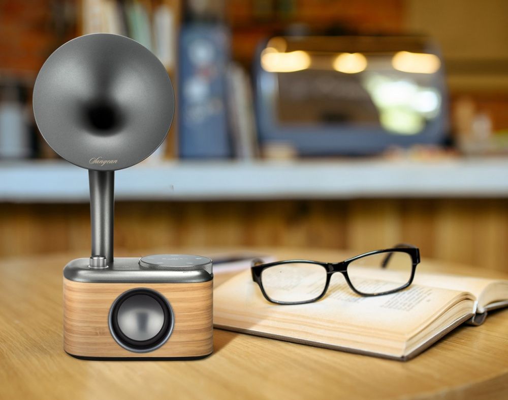 DAB radio BT Sangean CP100 lys trefarget Grammof.