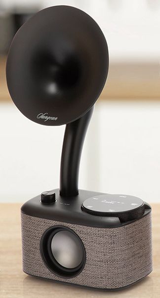 DAB radio BT Sangean CP100 grå-svart, Grammofon.