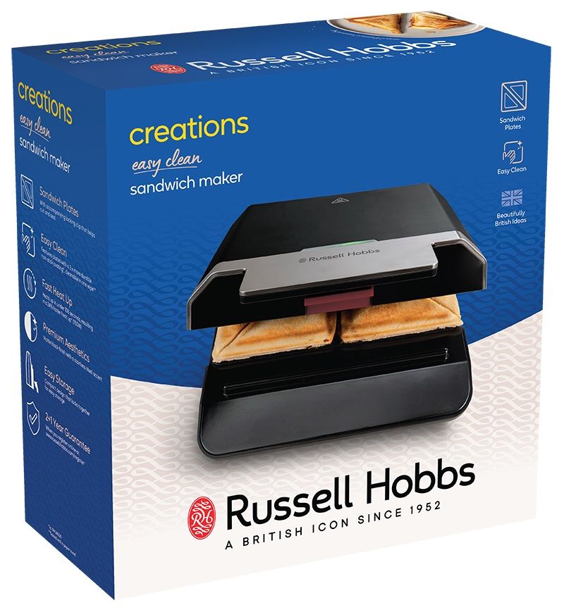 Smørbrødgrill Russell Hobbs Creations med fast pl.