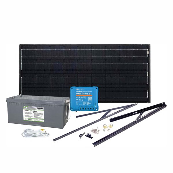 Hovedbilde Solcelleanlegg 12V, 100 watt, AGM 260At