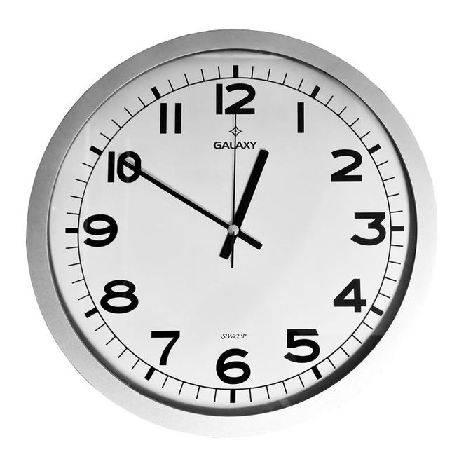 Hovedbilde Veggur Galaxy tall sølv ramme 29,5 cm diameter ...