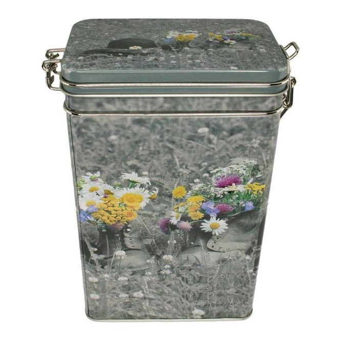 Hovedbilde Pryd Kaffeboks, Blomster i sko