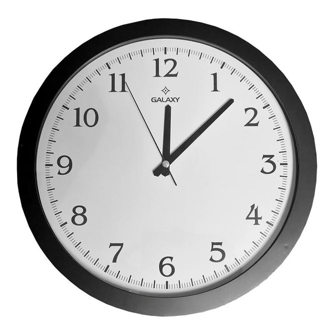 Hovedbilde Veggur Galaxy svart ramme 35 cm diameter 1964-K