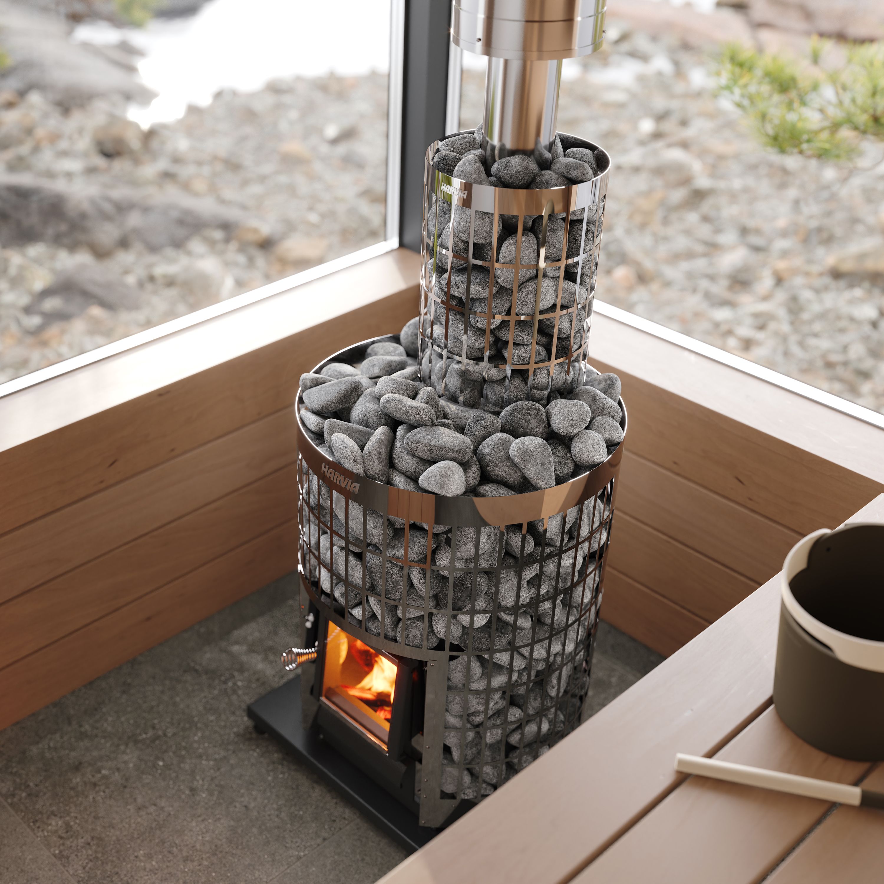 Badstuovn Harvia Cilindro 20 vedfyrt