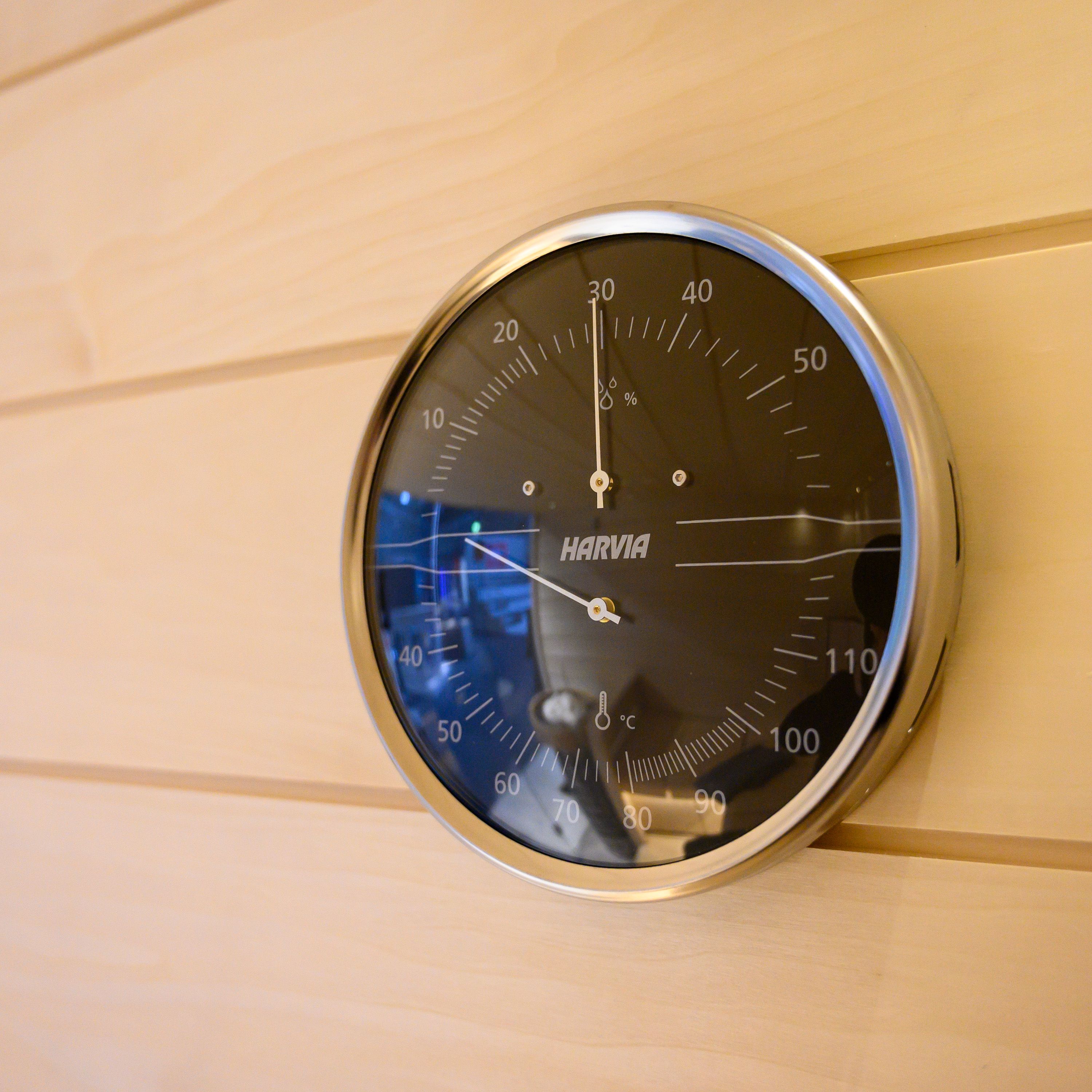 Termo-hygrometer Harvia black