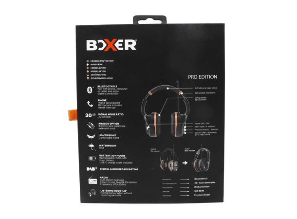 Hørselvern Pro m/Bluetooth og DAB Bluetooth 5.3 -30dB - 30t brukstid - LIS
